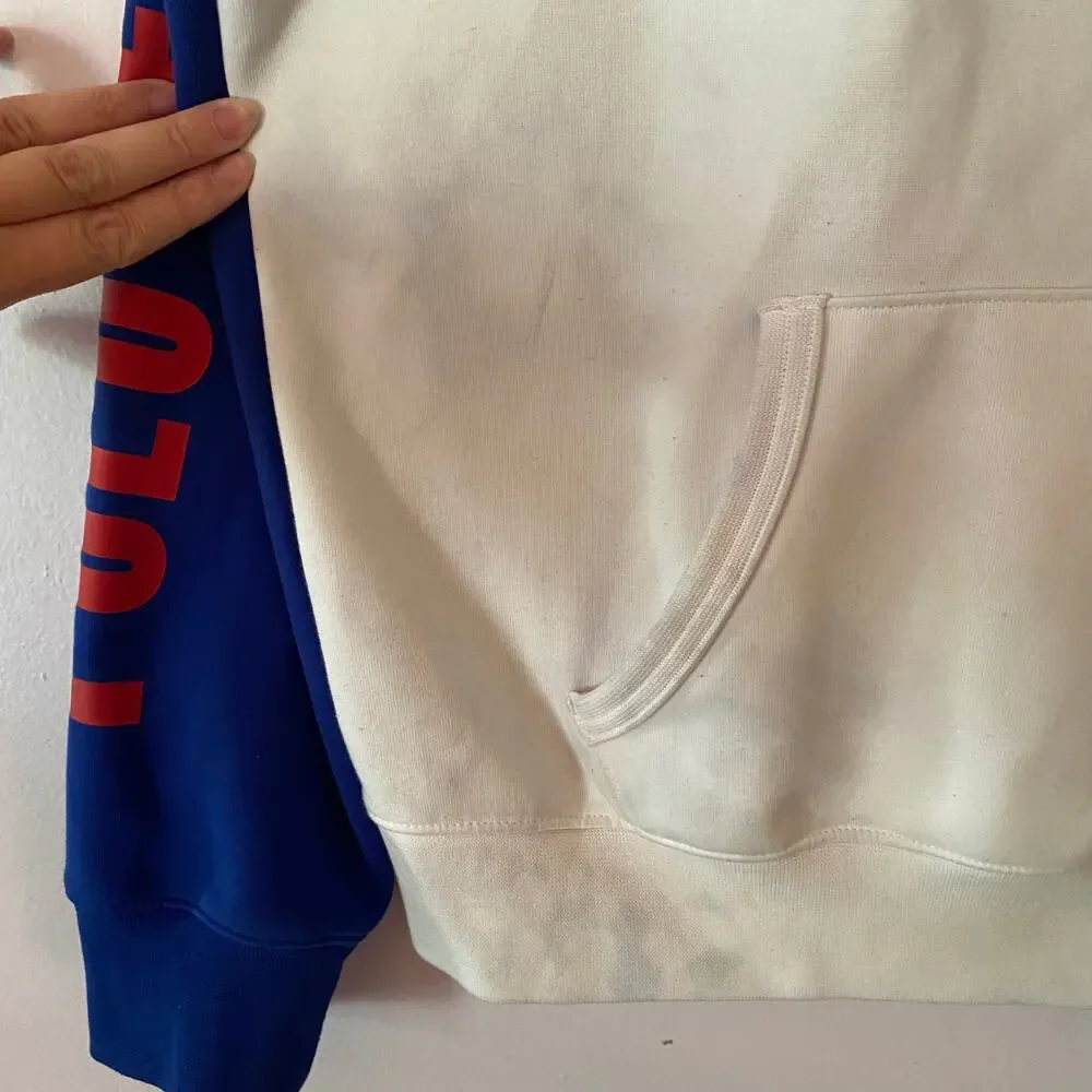 Polo Ralph Lauren Color Blocked Blue Yellow White Polo Logo Quarter Zip Large